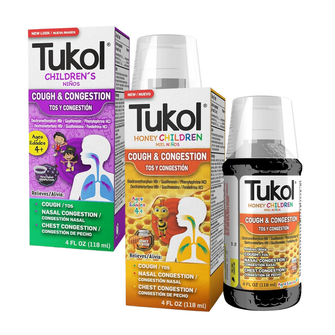 Jarabe para la tos para niños Tukol (variedad, 4 oz)