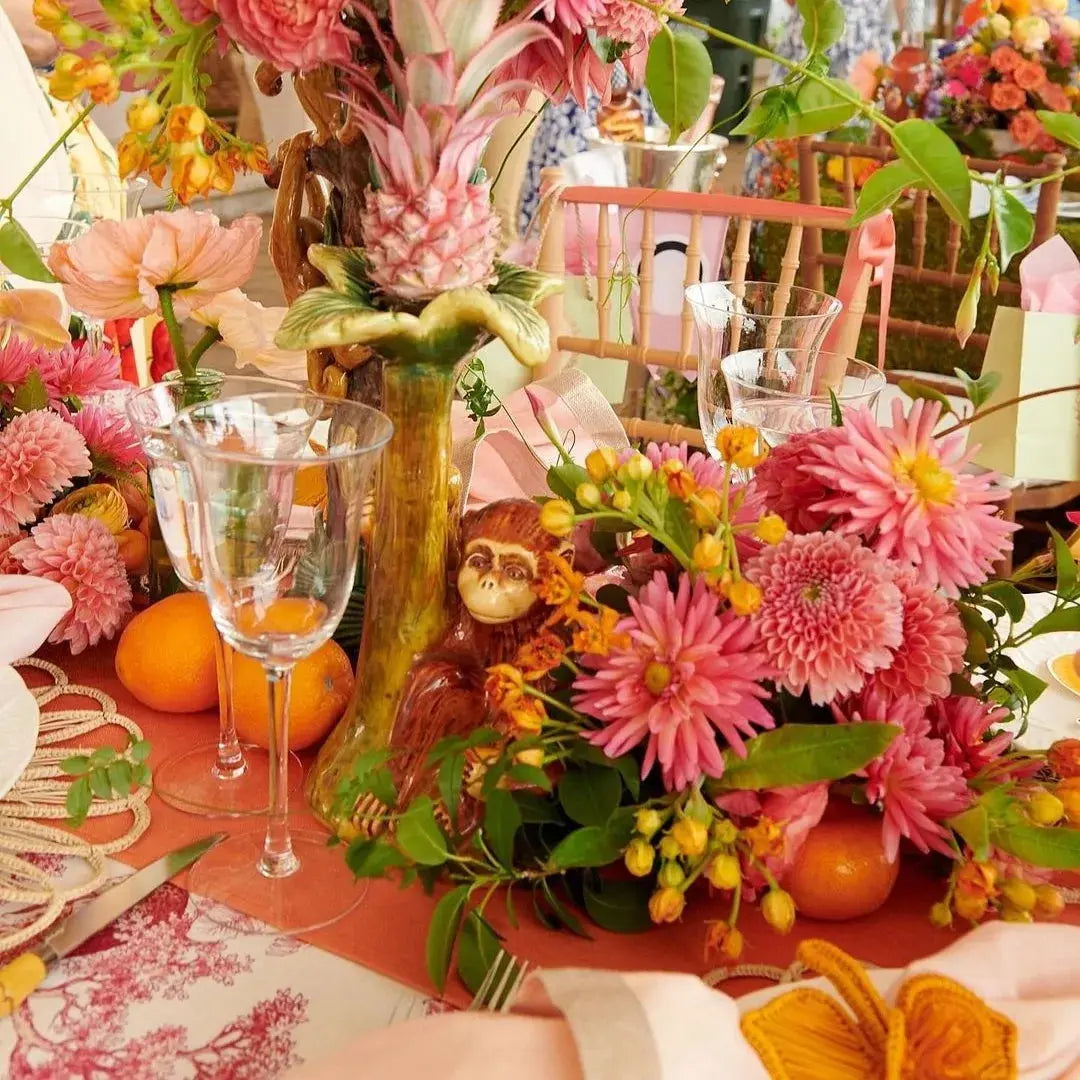 Thanksgiving Orchid Handwoven Iraca Napkin Ring