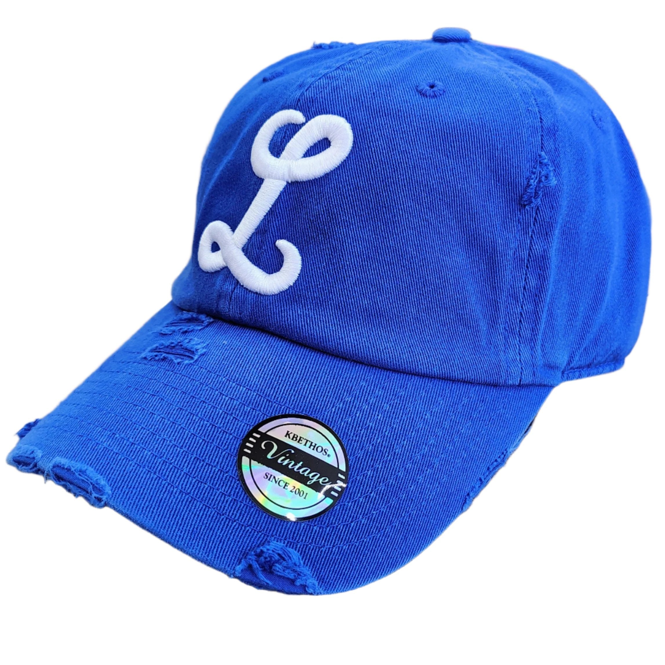 Gorra de Béisbol Tigres del Licey Vintage Desgastada – Logo "L" Bordado, Sombrero Ajustable Unisex