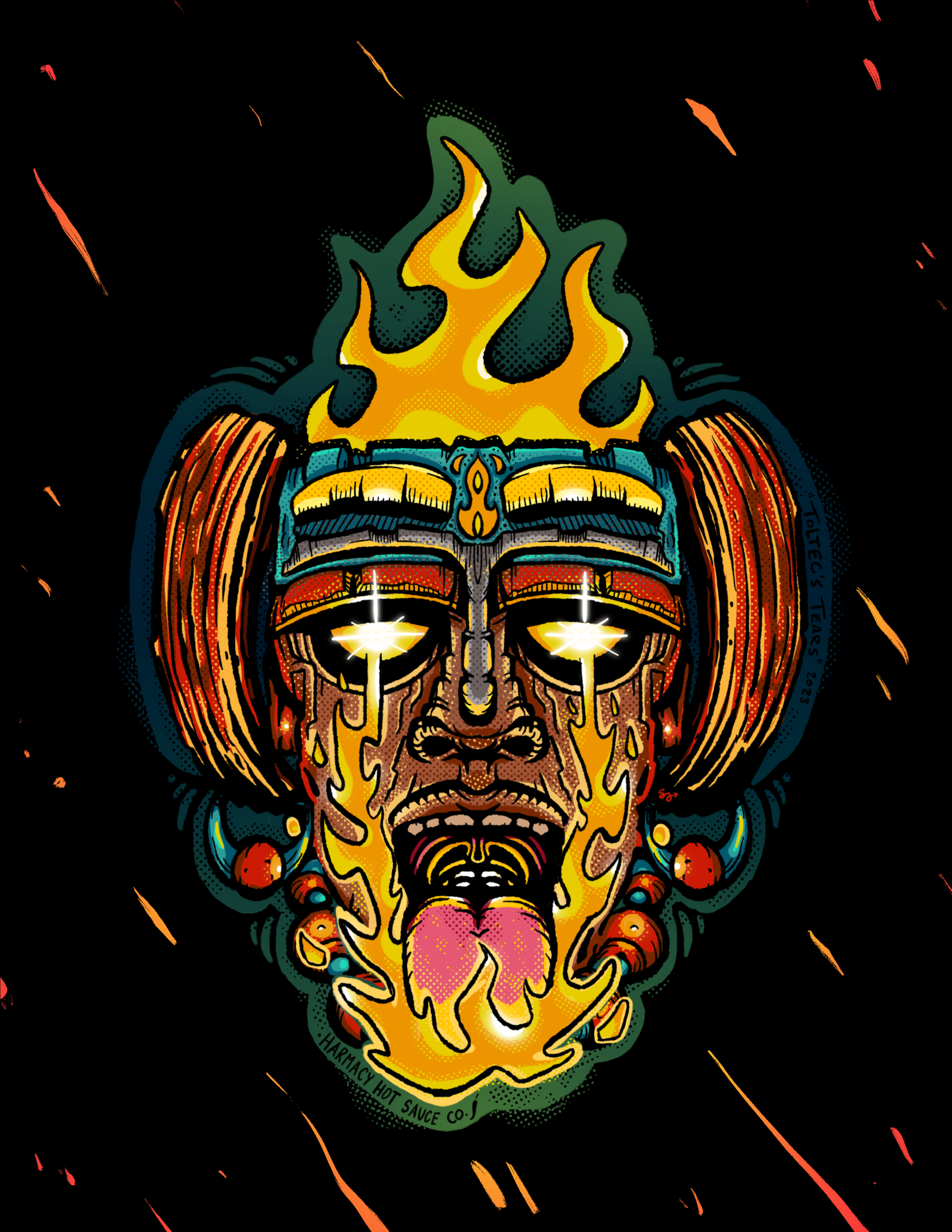 Totec's Teeth - Extra Hot Dried Chili & Plum Pepper Sauce (9oz)