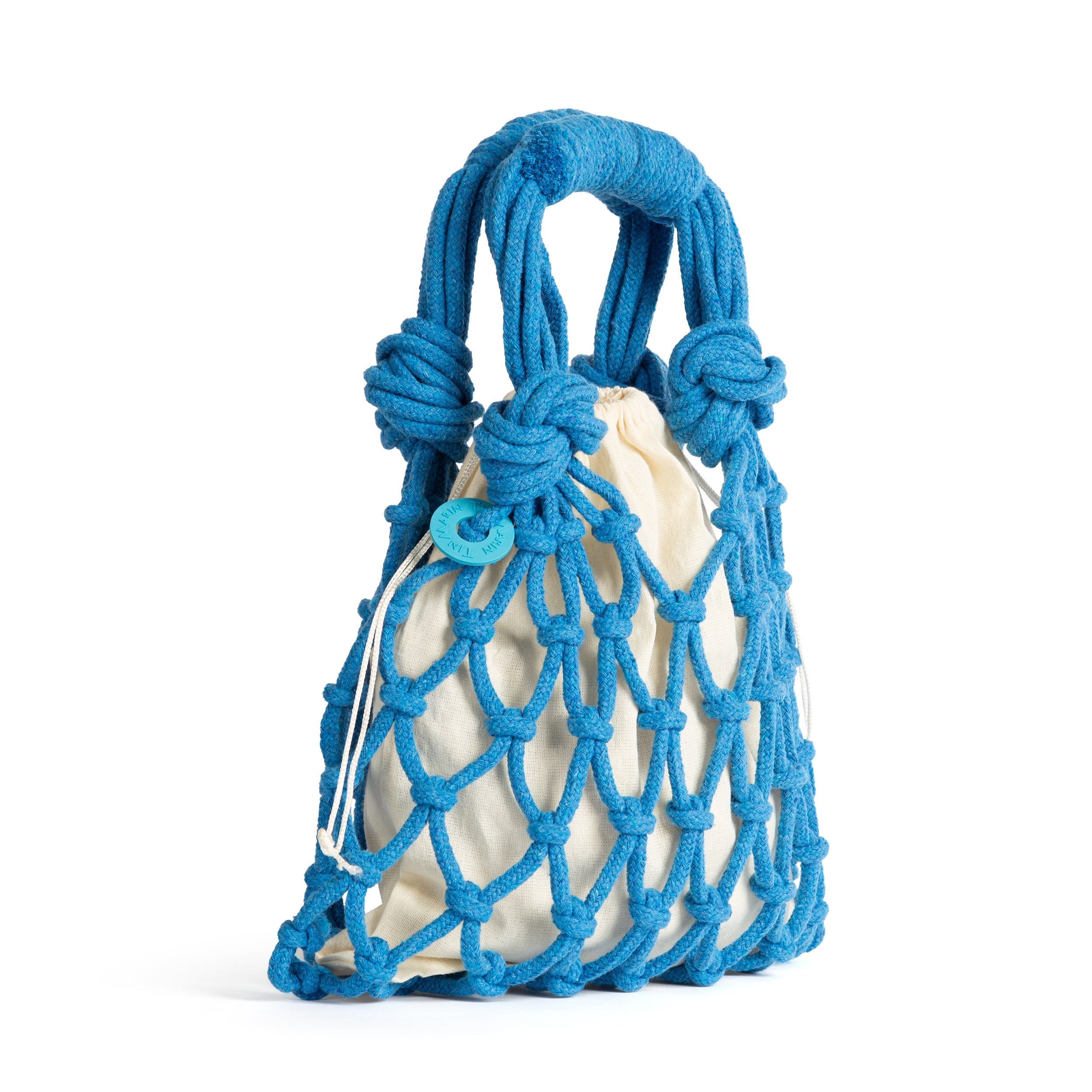 Bolsa de red de macramé trenzado