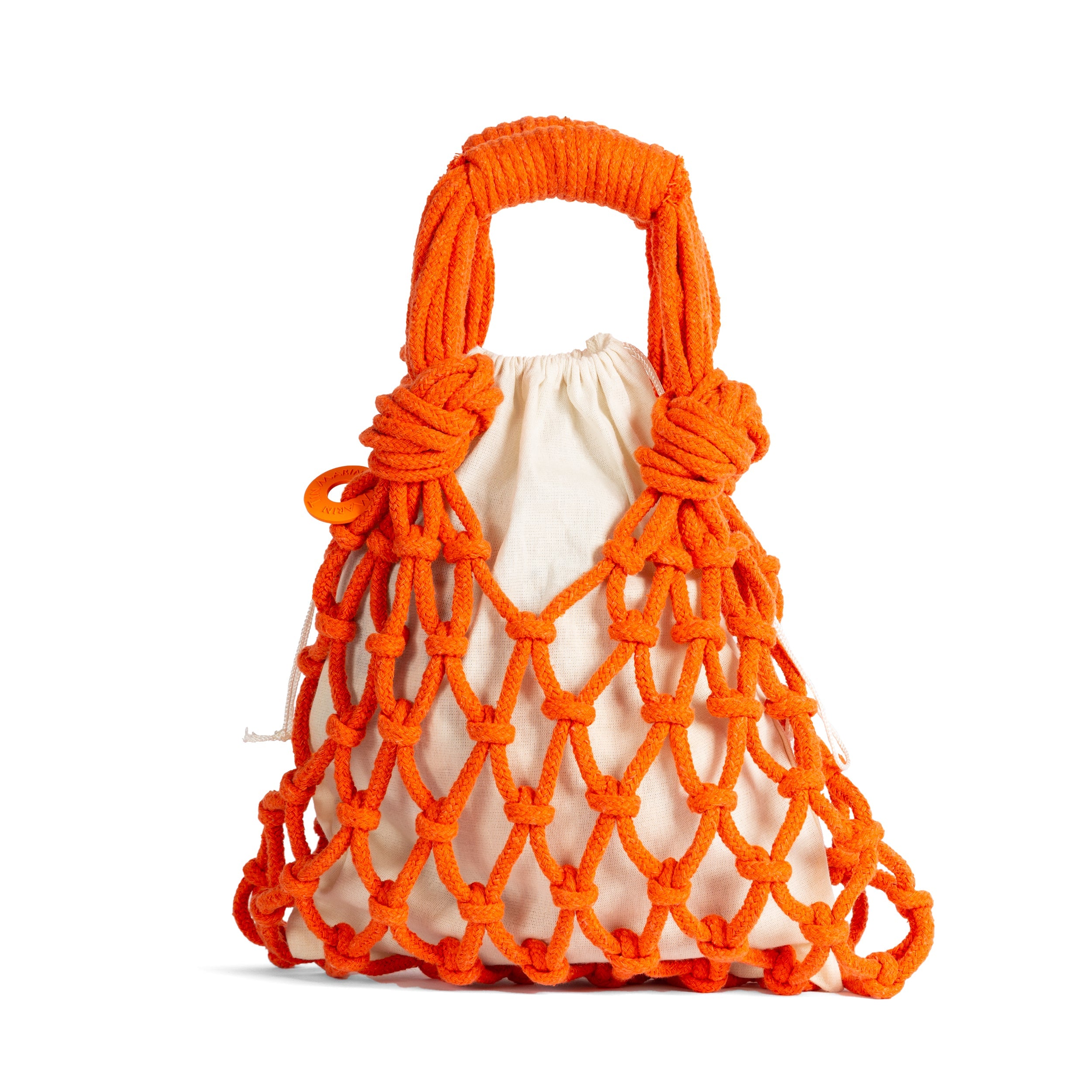 Bolsa de red de macramé trenzado