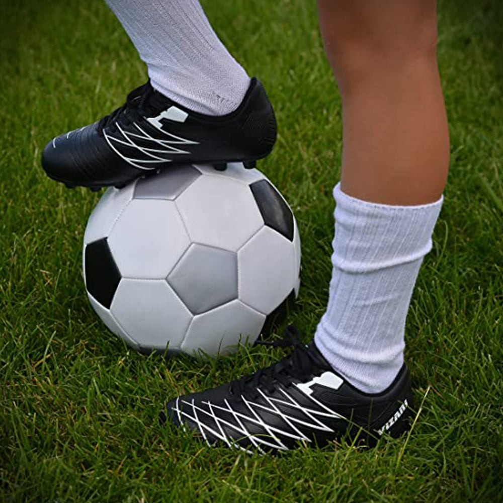 Boca Firm Ground Soccer Shoes -Black/White