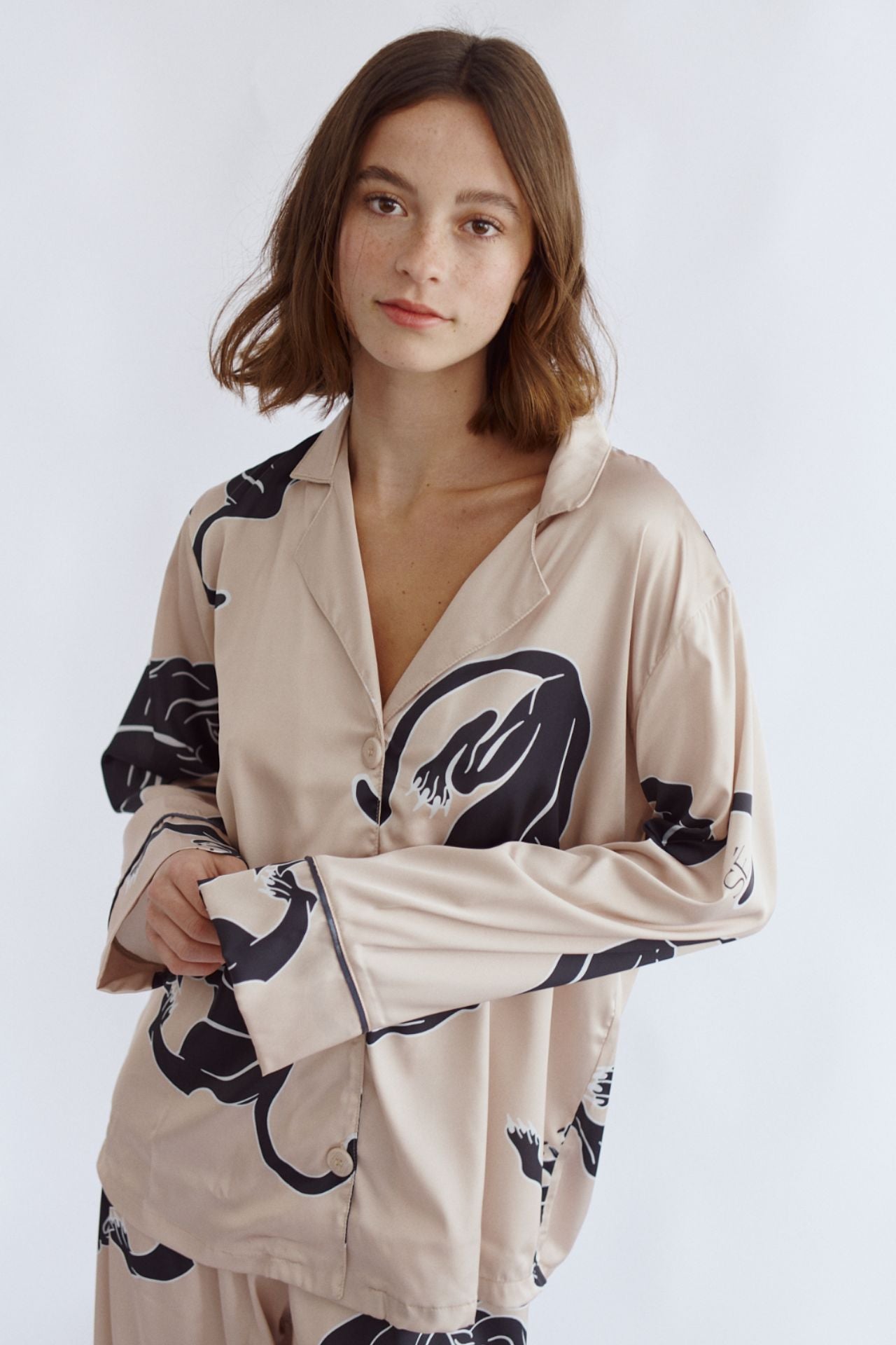 Conjunto de Pijama de Seda Lavable - Thera