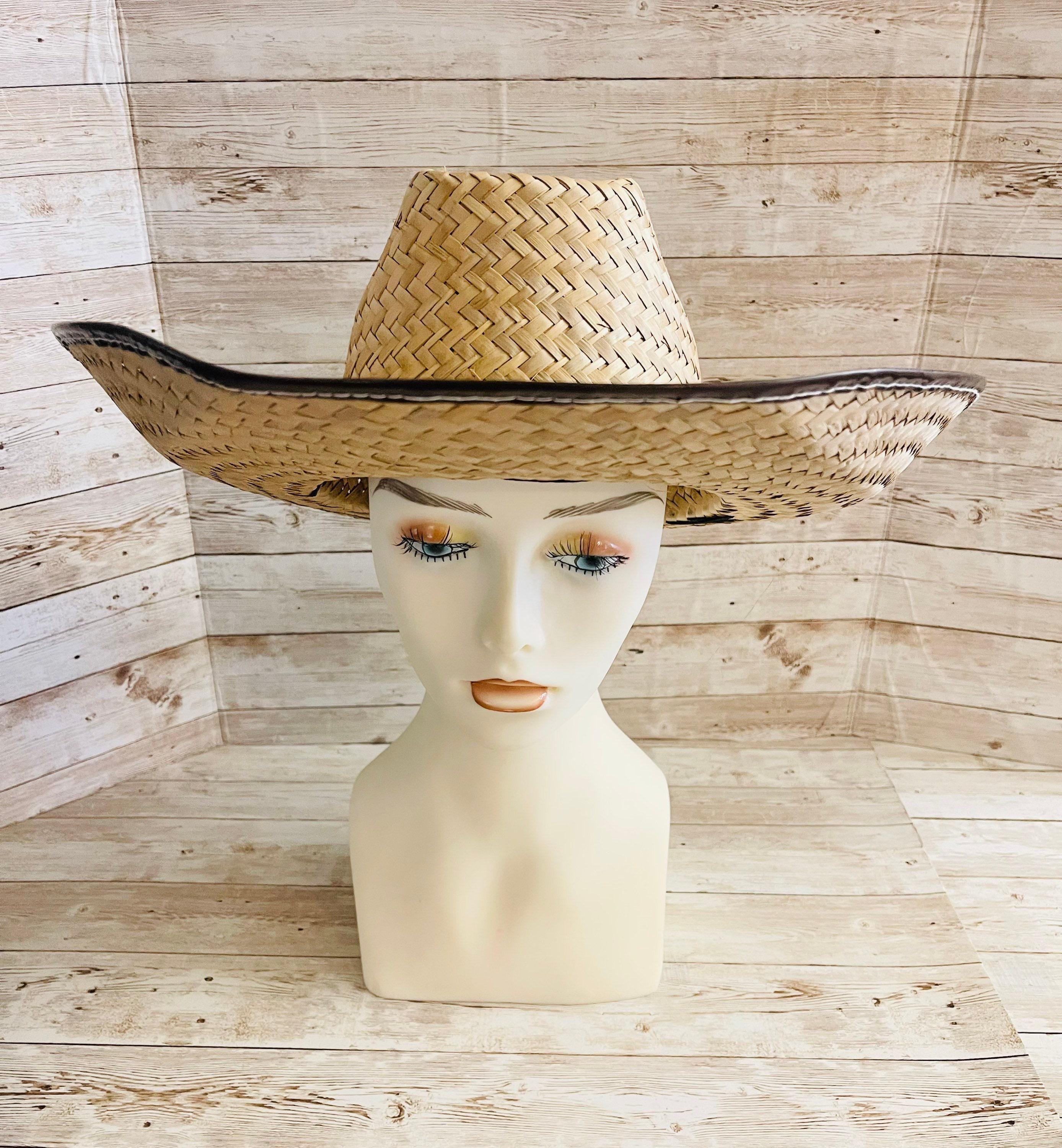 Cowboy Mexican Palm Leaf Straw Hat Sombrero Vaquero Artesanal de Palma