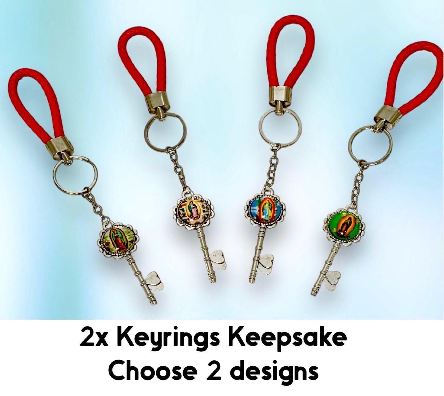 2x Virgin Mary Key Keepsakes Choose Your Color 2x Llaveros de Llave de La Virgen Maria Escoje Tus Colores