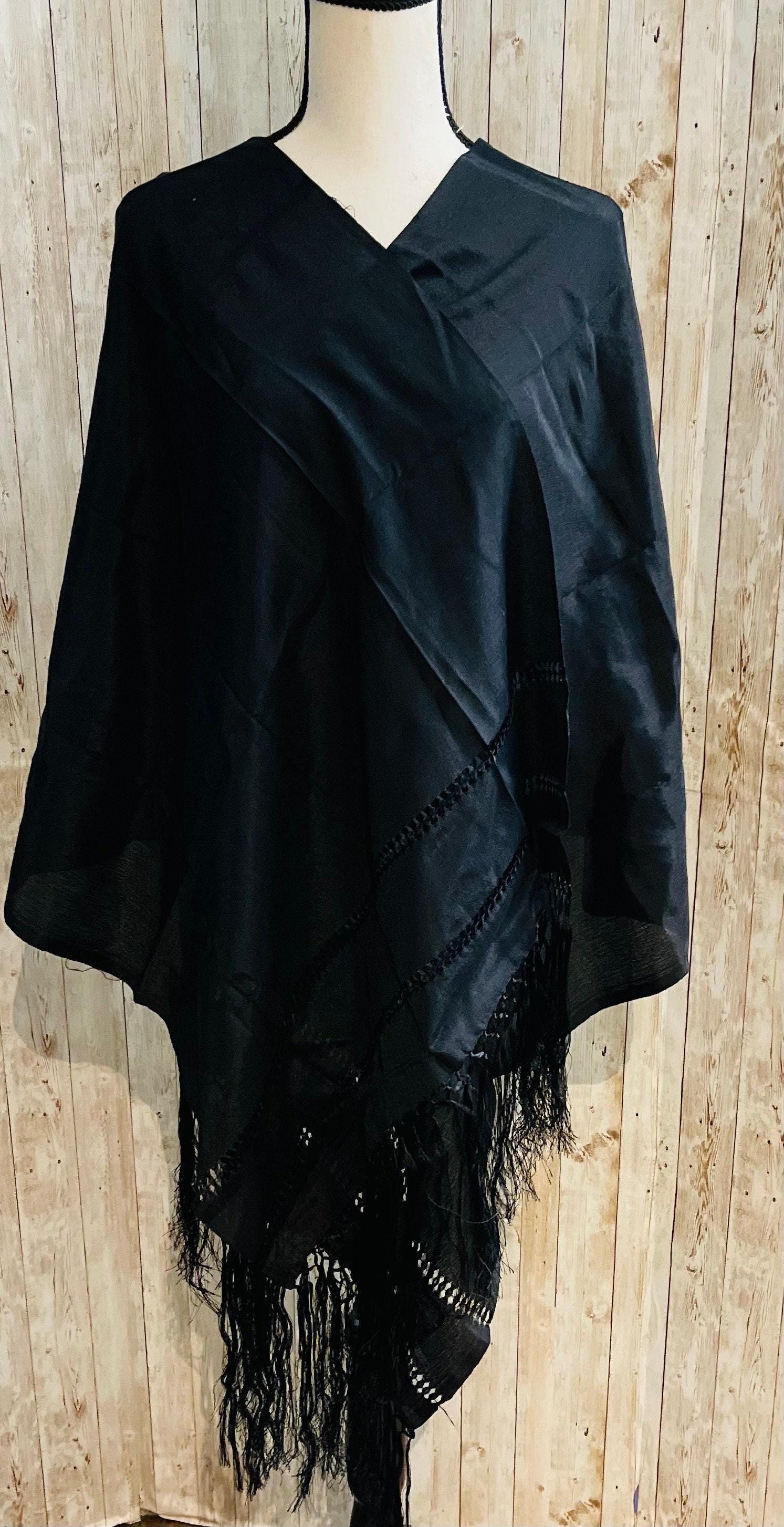 Authentic Mexican Silk Shawl Wrap Reboso Mexicano De Artiseda