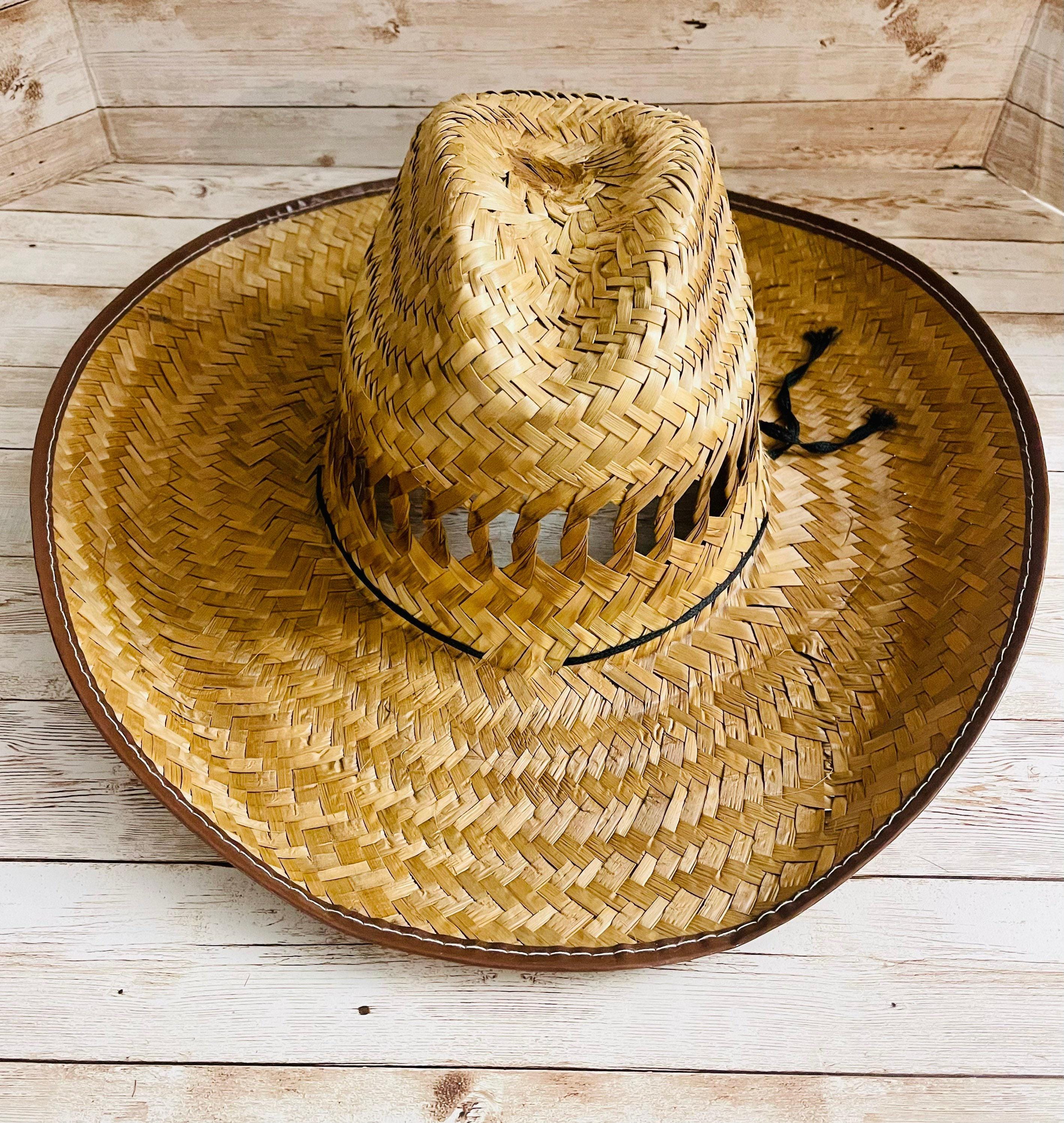 Cowboy Mexican Palm Leaf Straw Hat Sombrero Vaquero Artesanal de Palma