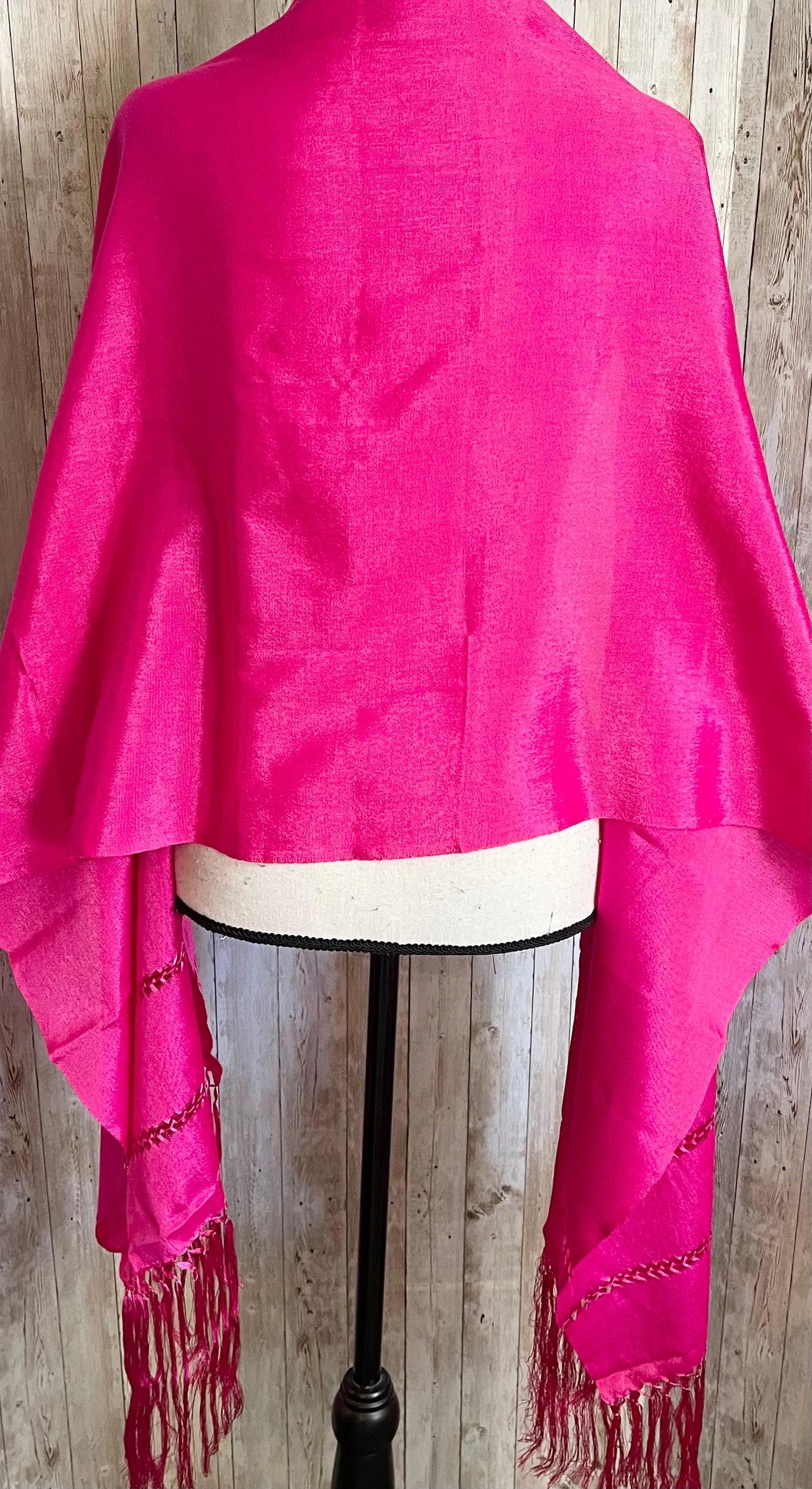 Authentic Mexican Silk Shawl Wrap Reboso Mexicano De Artiseda