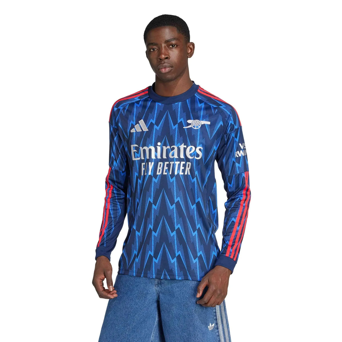 adidas 2025-26 Arsenal Men's Stadium Away Long-Sleeve Soccer Jersey