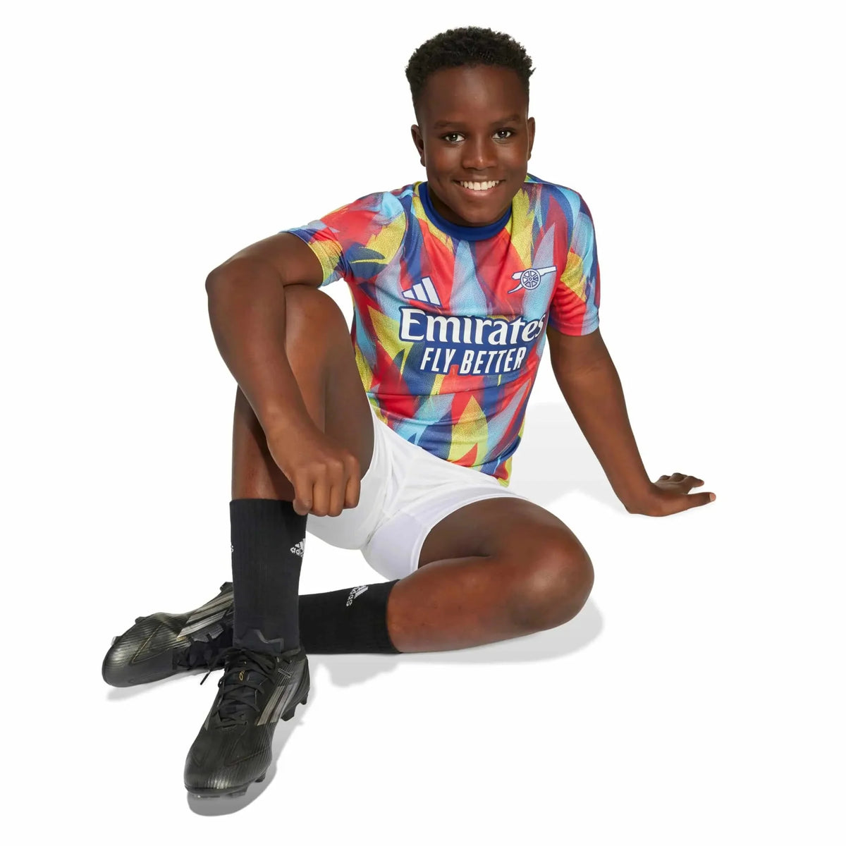adidas 2025-26 Arsenal Youth Pre-Match Soccer Jersey