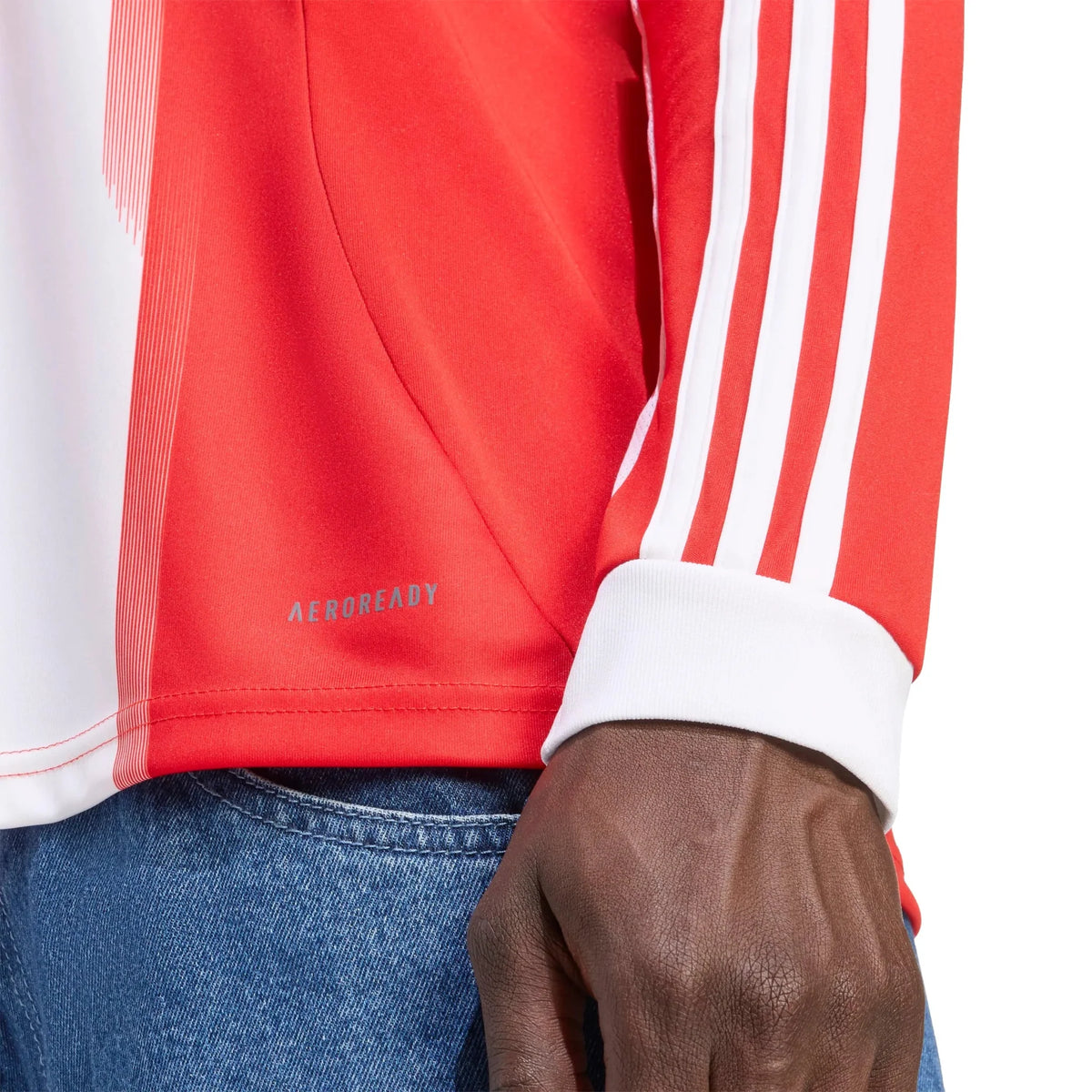 adidas 2025-26 Bayern Munich Men's Stadium Home Long-Sleeve Soccer Jersey