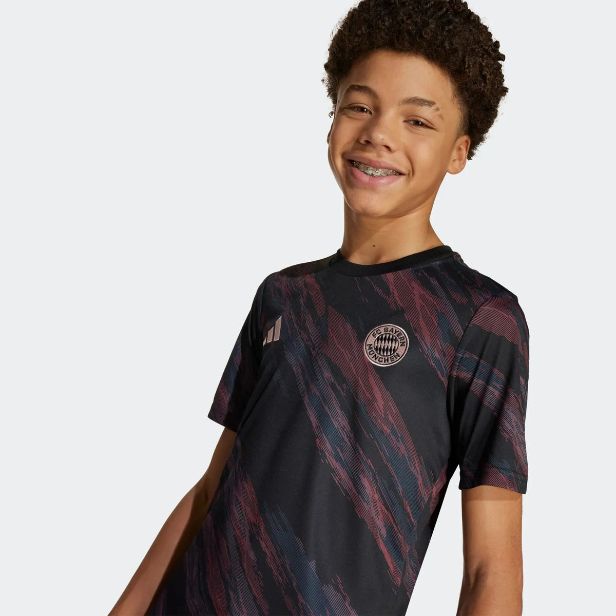 adidas 2025-26 Bayern Munich Youth Pre-Match Soccer Jersey