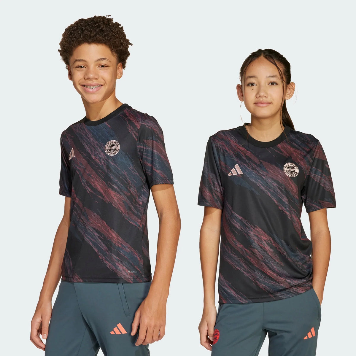adidas 2025-26 Bayern Munich Youth Pre-Match Soccer Jersey
