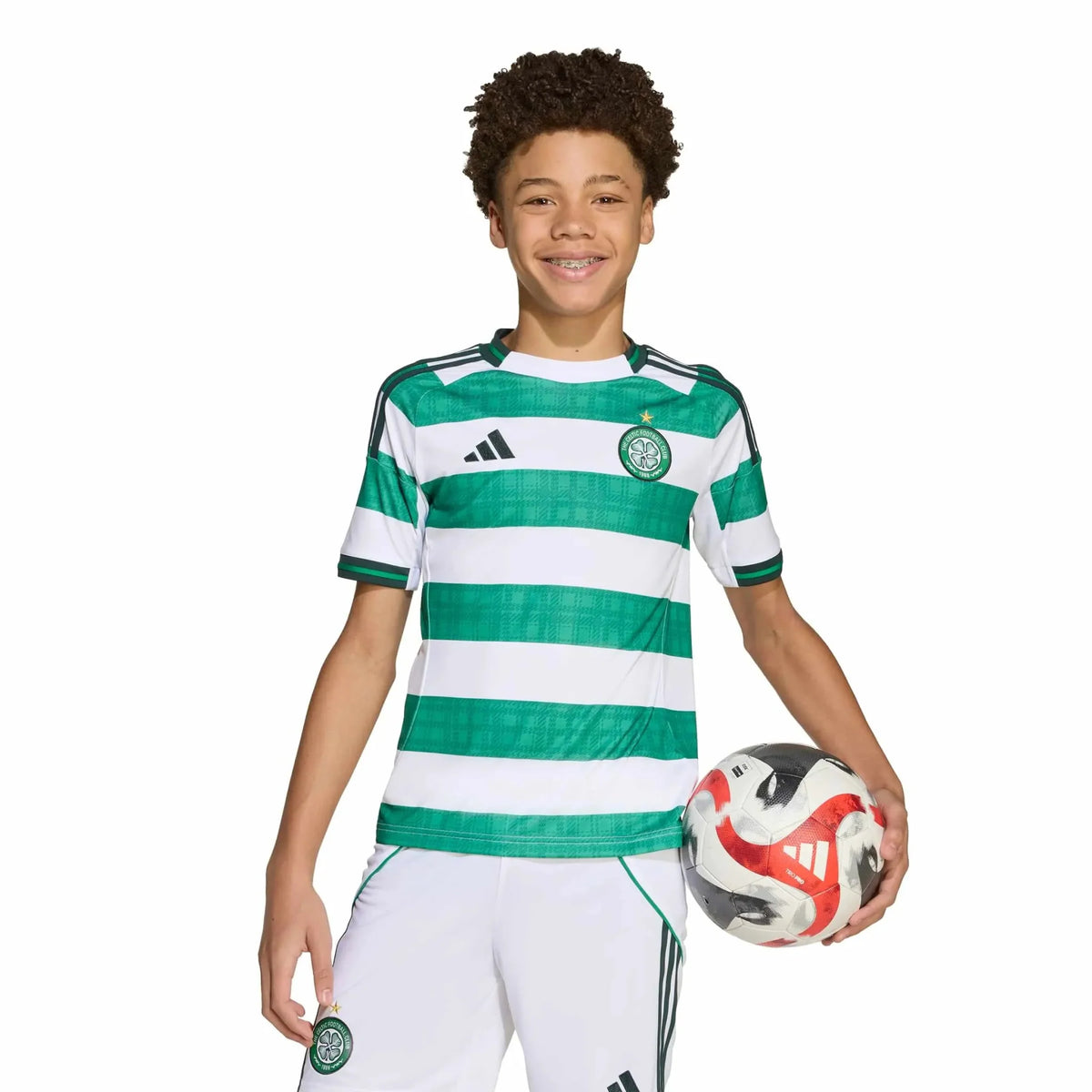 adidas 2025-26 Celtic Youth Stadium Home Soccer Jersey