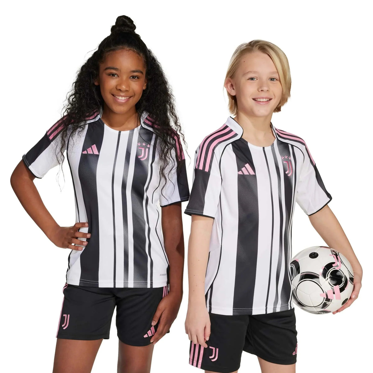 adidas 2025-26 Juventus Youth Stadium Home Soccer Jersey