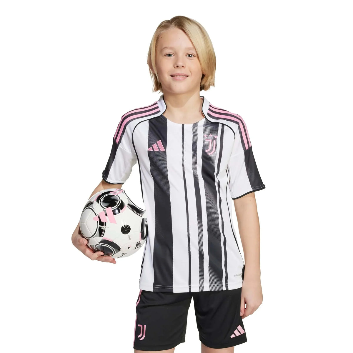 adidas 2025-26 Juventus Youth Stadium Home Soccer Jersey