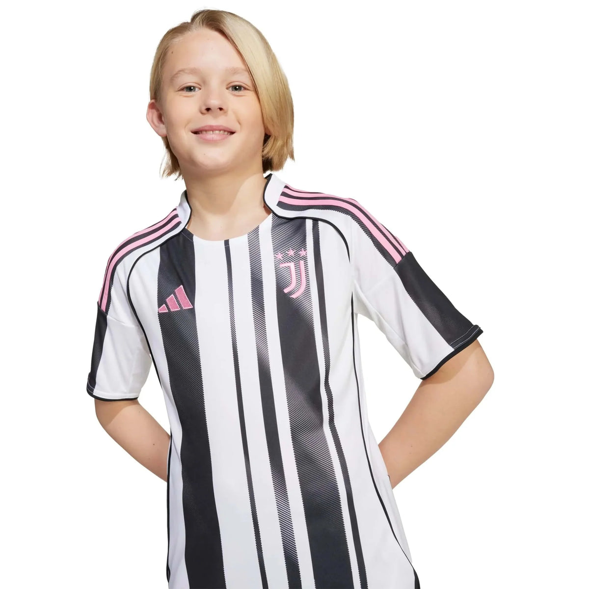 adidas 2025-26 Juventus Youth Stadium Home Soccer Jersey