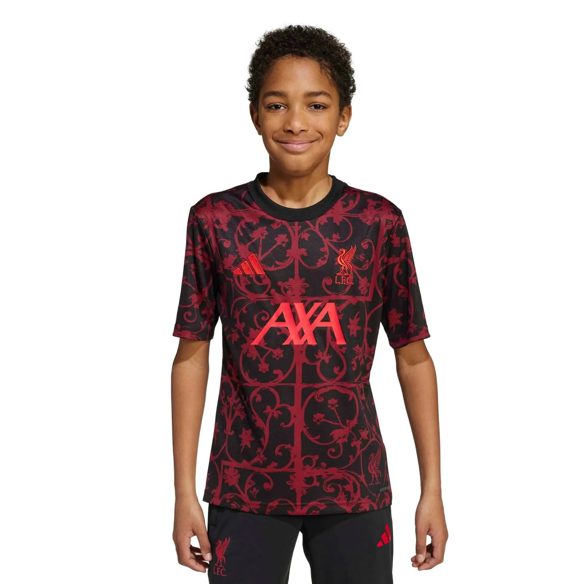 adidas 2025-26 Liverpool Youth Pre-Match Soccer Jersey