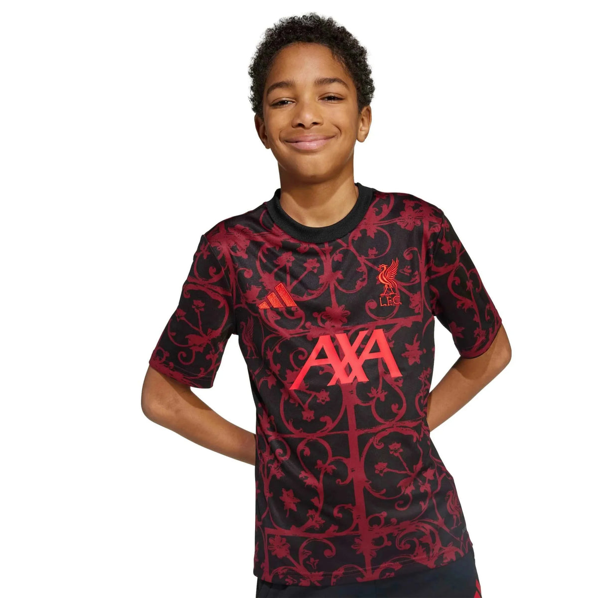 adidas 2025-26 Liverpool Youth Pre-Match Soccer Jersey