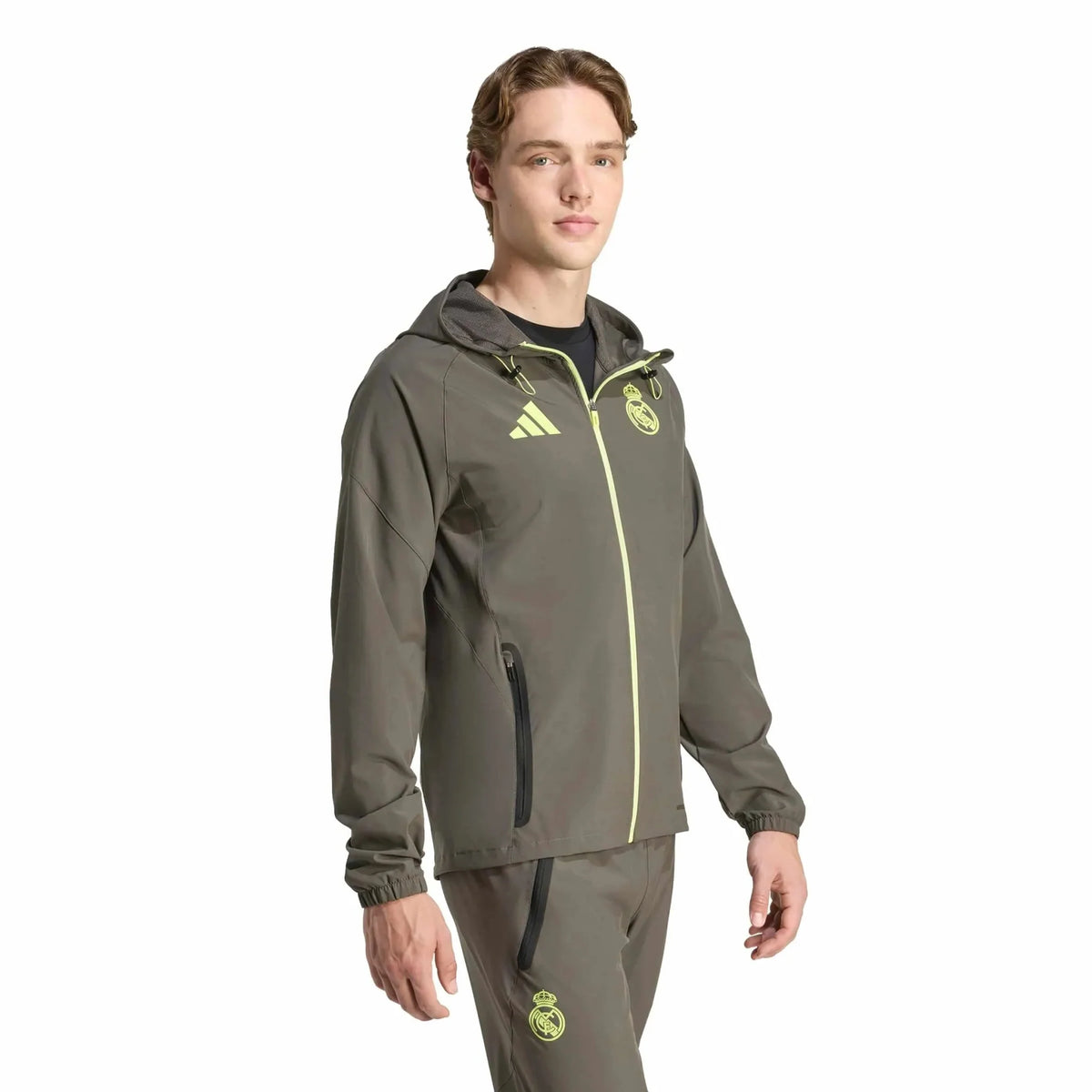 adidas 2025-26 Real Madrid Men's Tiro 25 Competition Vis Tech Travel Jacket
