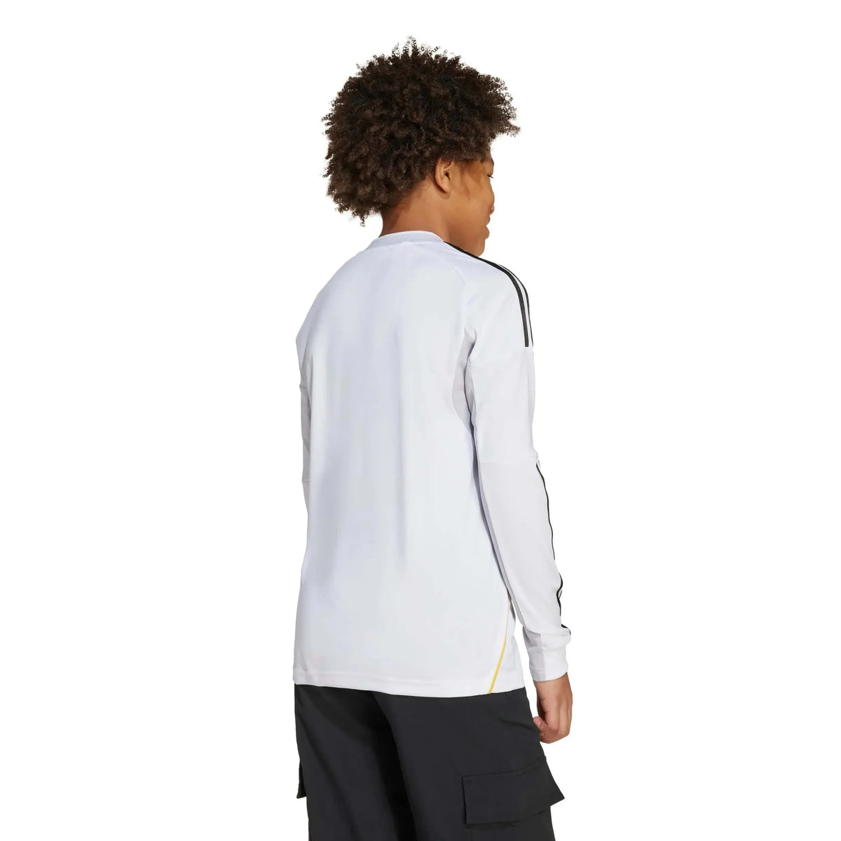 adidas 2025-26 Real Madrid Youth Stadium Home Long-Sleeve Soccer Jersey