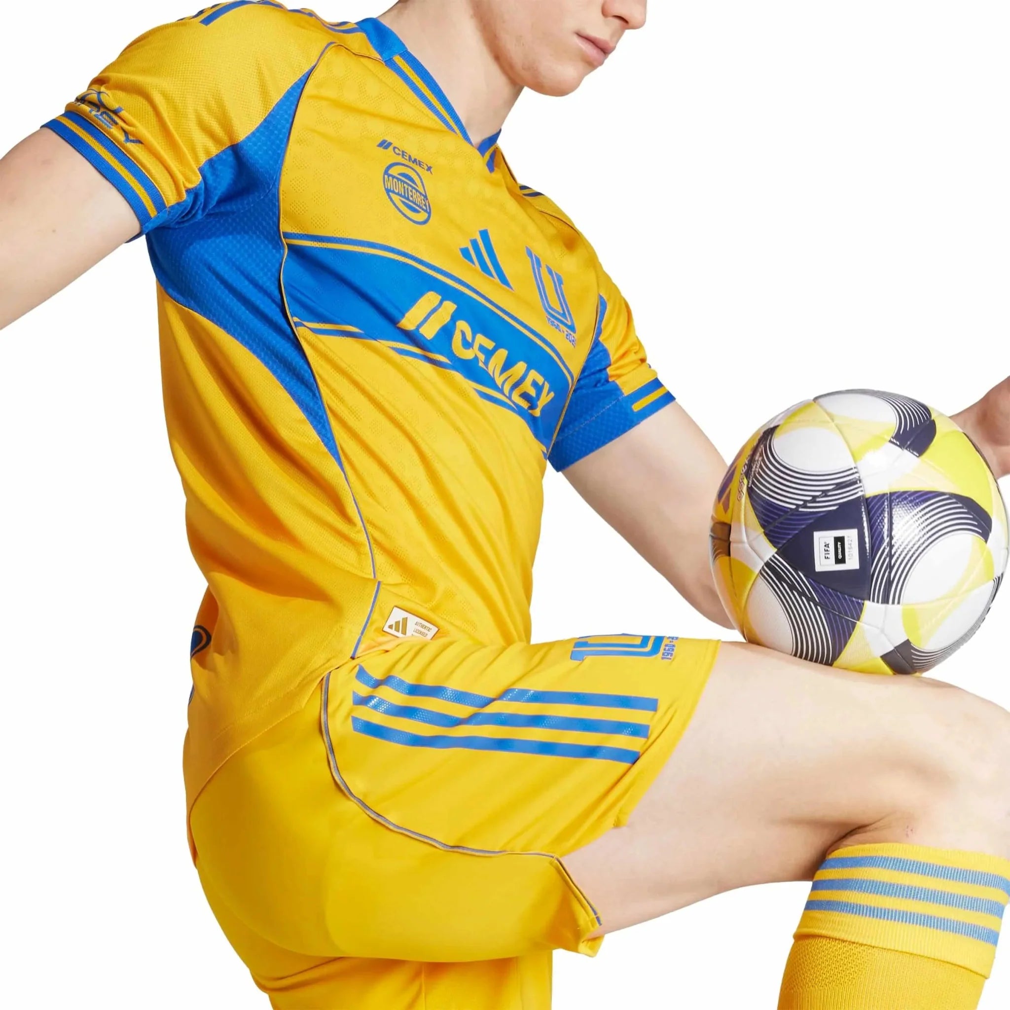 adidas 2025-26 Tigres Men's Authentic Home Soccer Jersey