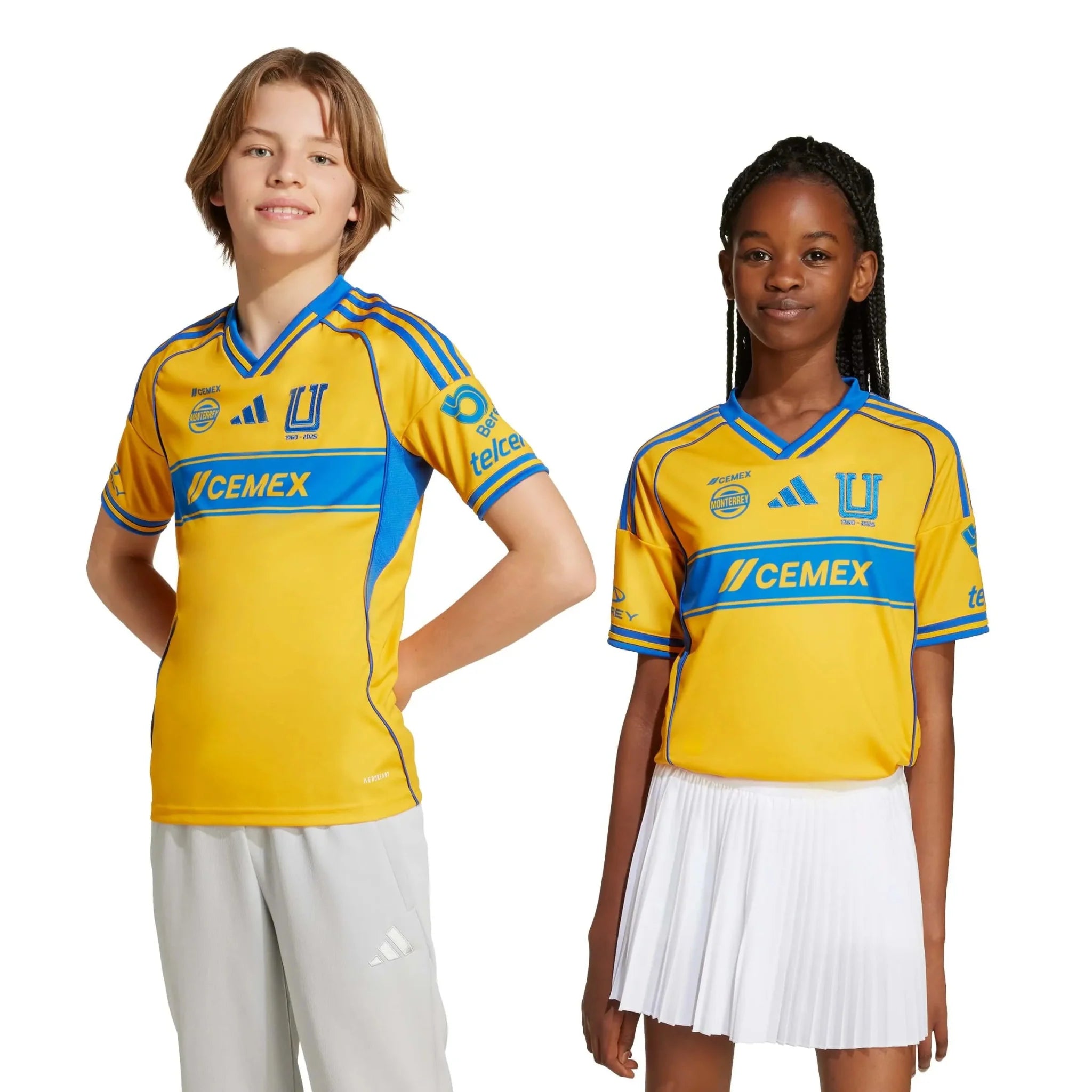 adidas 2025-26 Tigres Youth Stadium Home Soccer Jersey