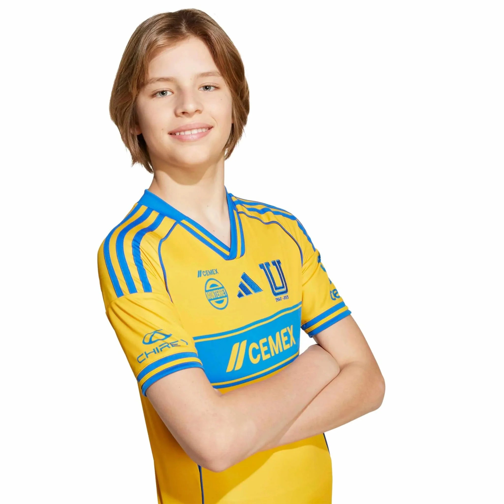 adidas 2025-26 Tigres Youth Stadium Home Soccer Jersey