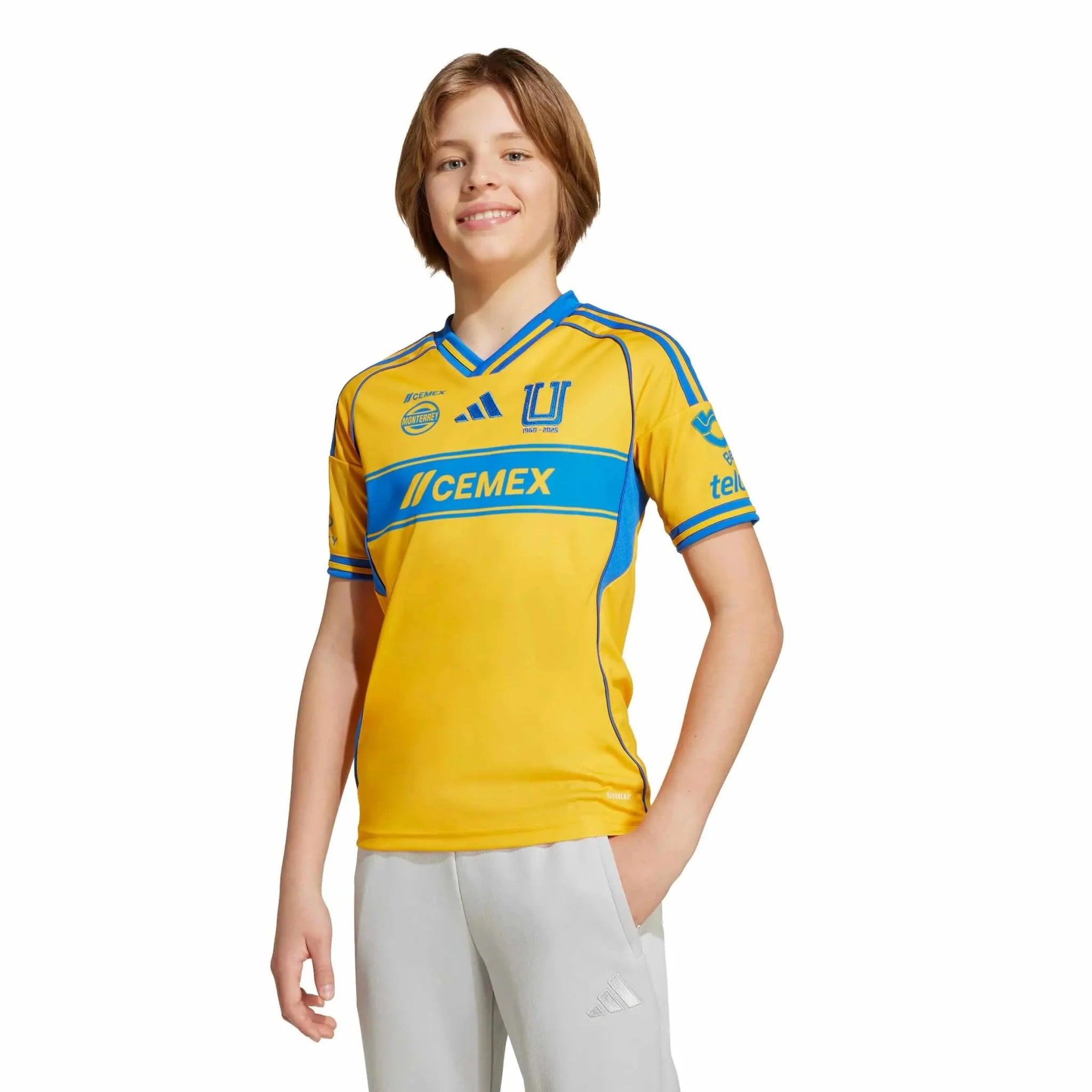 adidas 2025-26 Tigres Youth Stadium Home Soccer Jersey