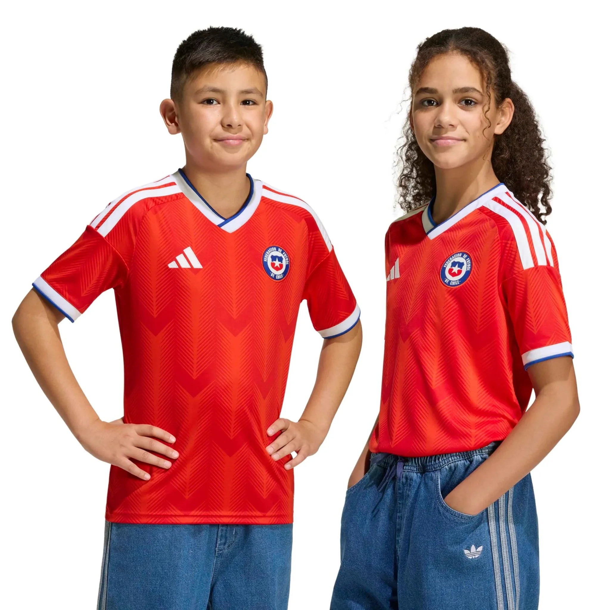 adidas 2026 Chile Youth Stadium Home Soccer Jersey