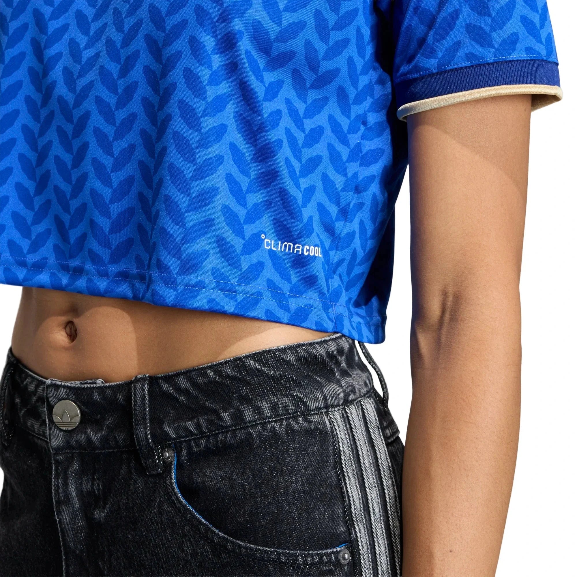 adidas 2026 Italy Women's Stadium Home Cropped Soccer Jersey