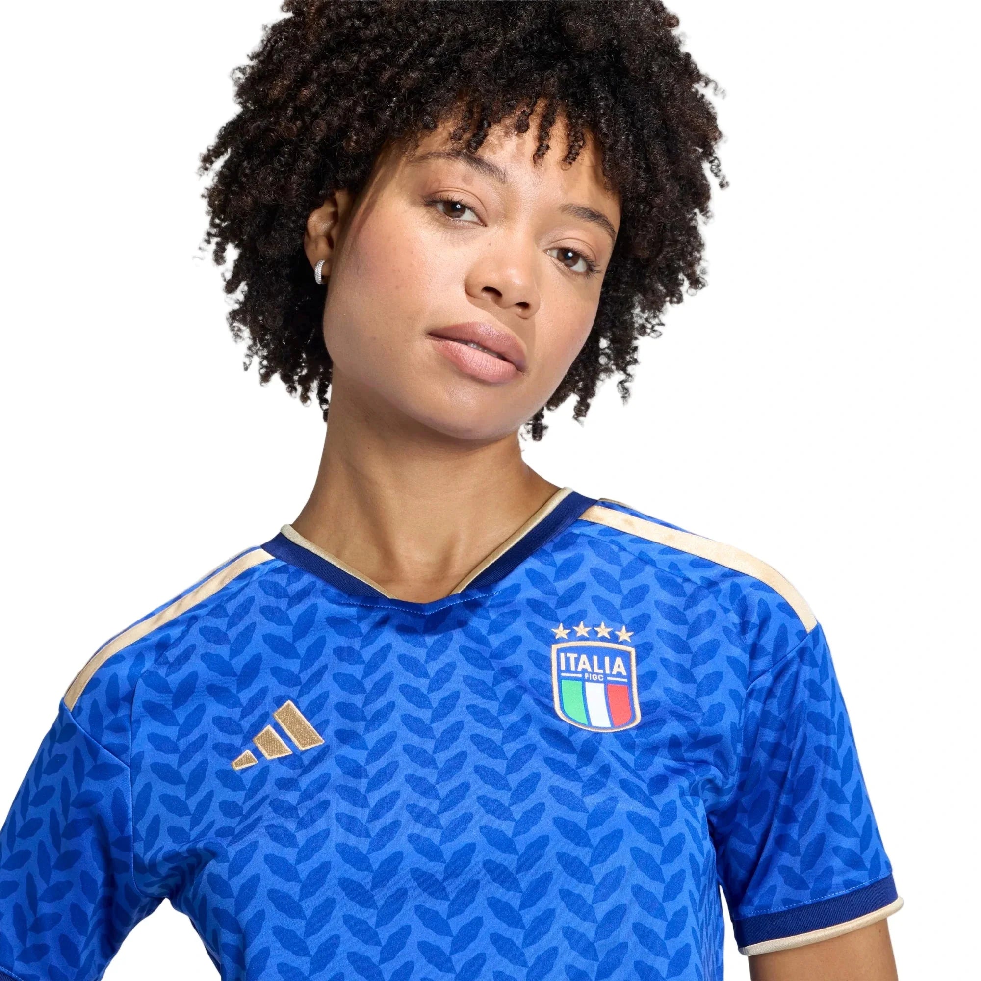 adidas 2026 Italy Women's Stadium Home Cropped Soccer Jersey