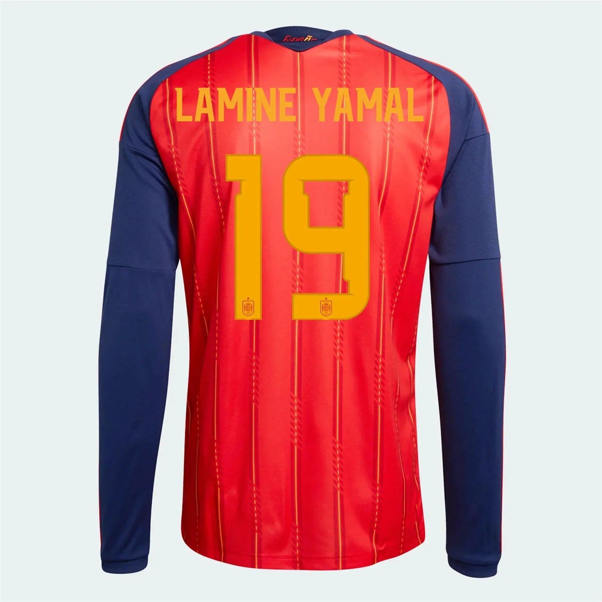 adidas 2026 Spain Men's Authentic Home Long-Sleeve Soccer Jersey