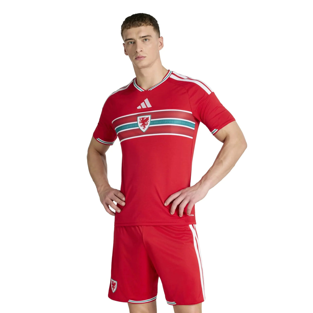 adidas 2026 Wales Men's Stadium Home Soccer Jersey