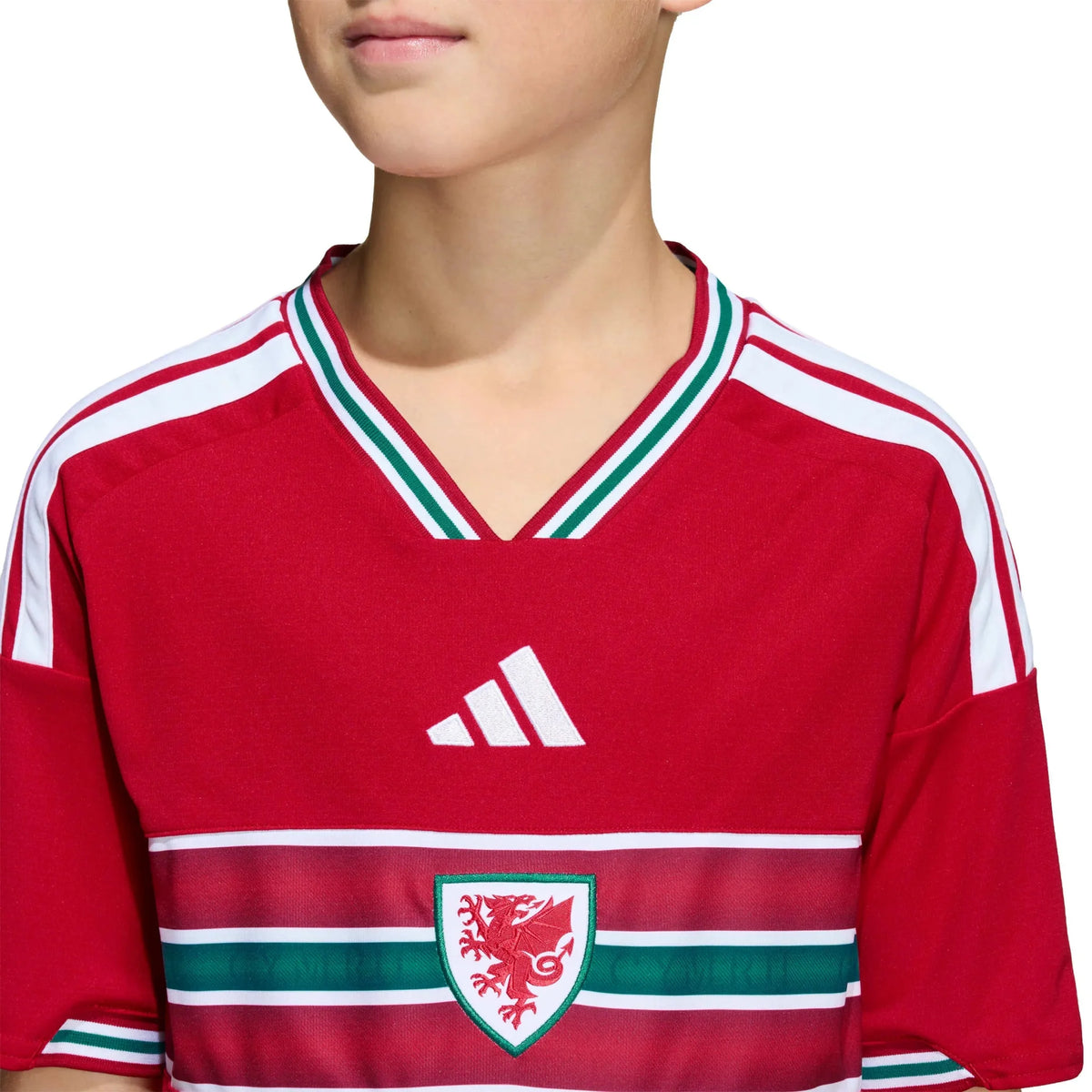 adidas 2026 Wales Youth Stadium Home Soccer Jersey