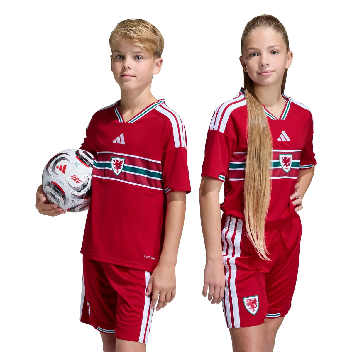 adidas 2026 Wales Youth Stadium Home Soccer Jersey