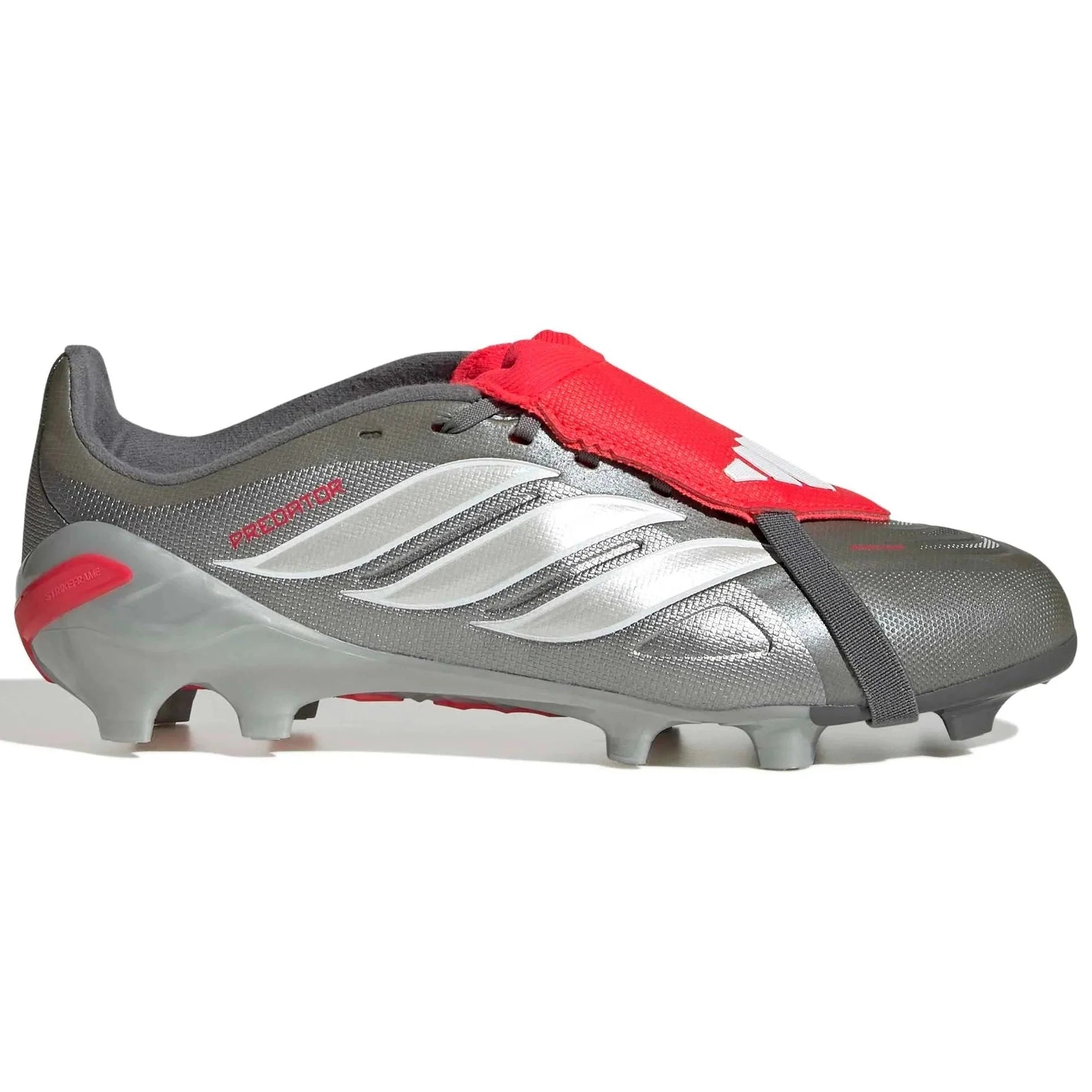 adidas Junior Predator League Fold-Over Tongue Firm Ground Soccer Cleats - Finishers Steel Pack (SP26)