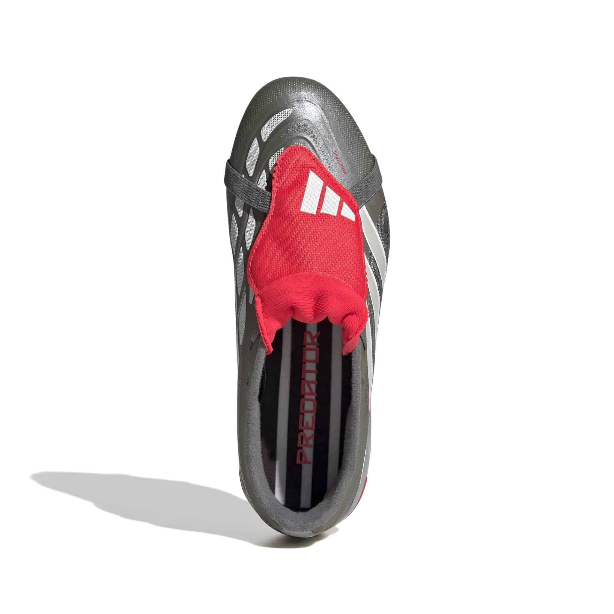 adidas Junior Predator League Fold-Over Tongue Firm Ground Soccer Cleats - Finishers Steel Pack (SP26)