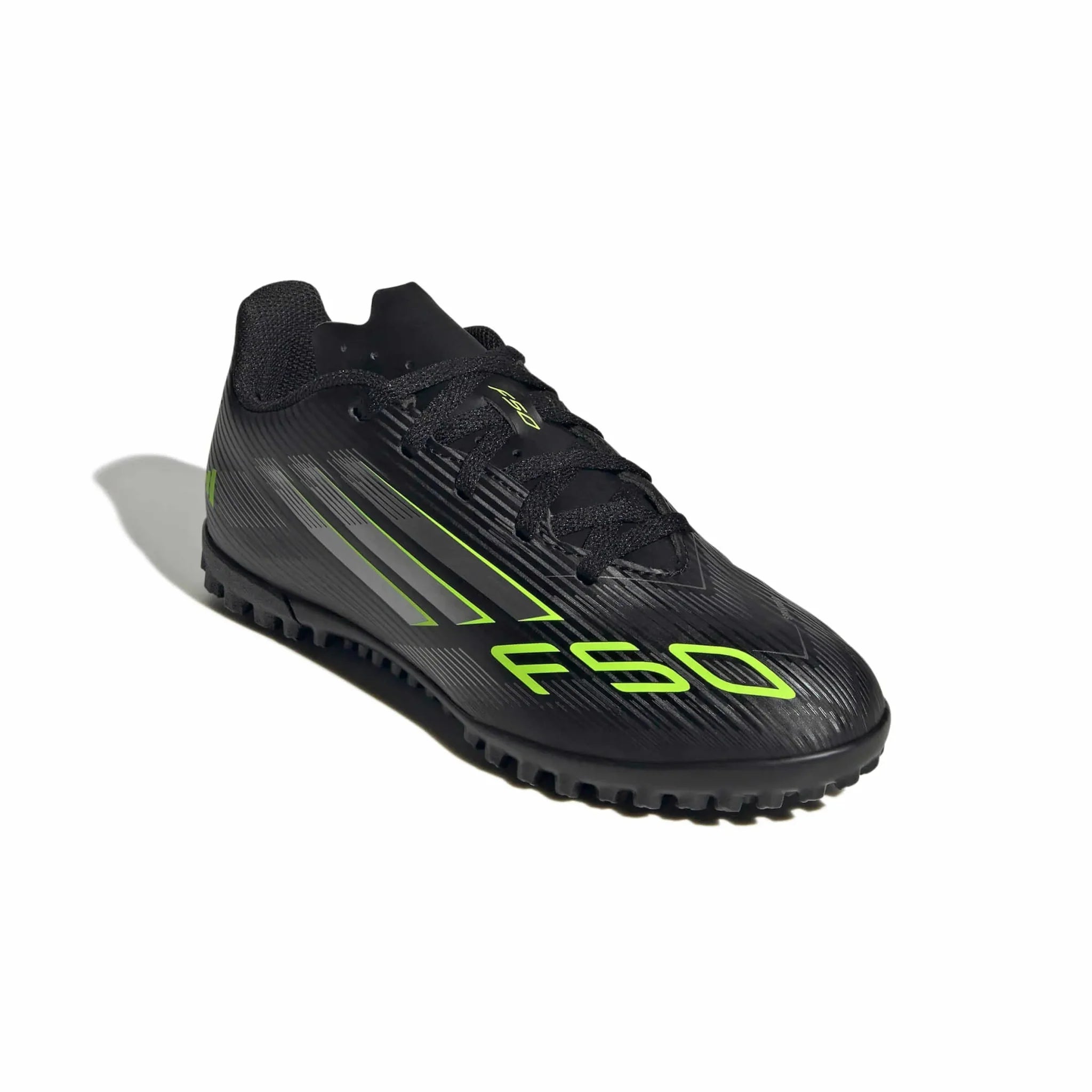 adidas Kid's F50 Club Turf Soccer Shoes - Electric Stealth Pack (FA25)