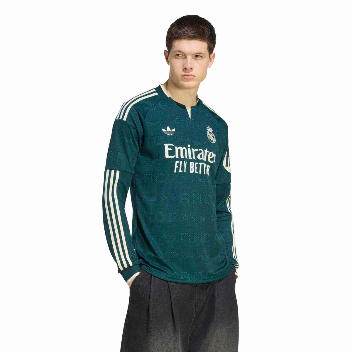 adidas 2026-27 Real Madrid Men's Stadium Away Long-Sleeve Soccer Jersey