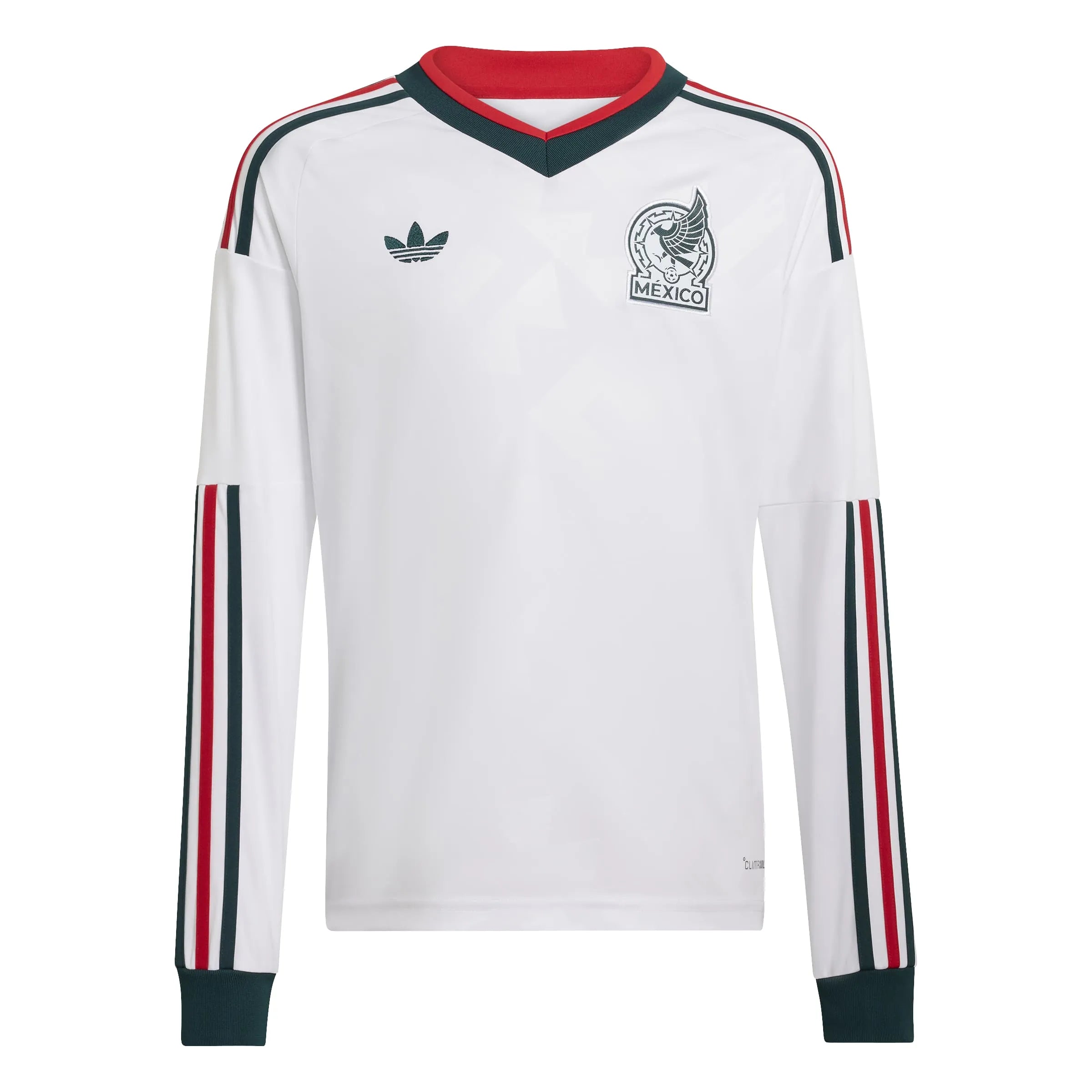 adidas 2026 Mexico Youth Stadium Away Long-Sleeve Soccer Jersey
