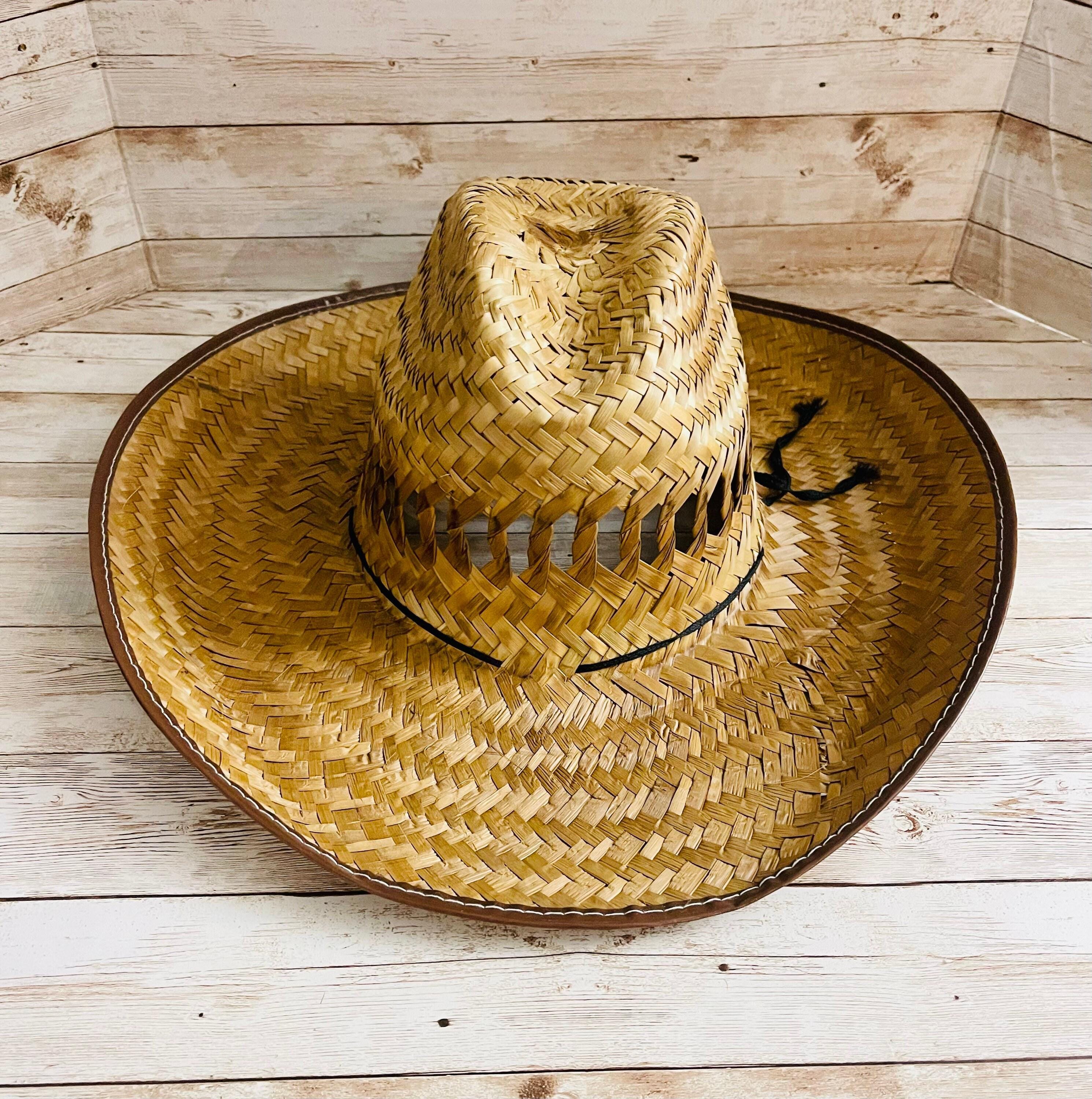 Cowboy Mexican Palm Leaf Straw Hat Sombrero Vaquero Artesanal de Palma