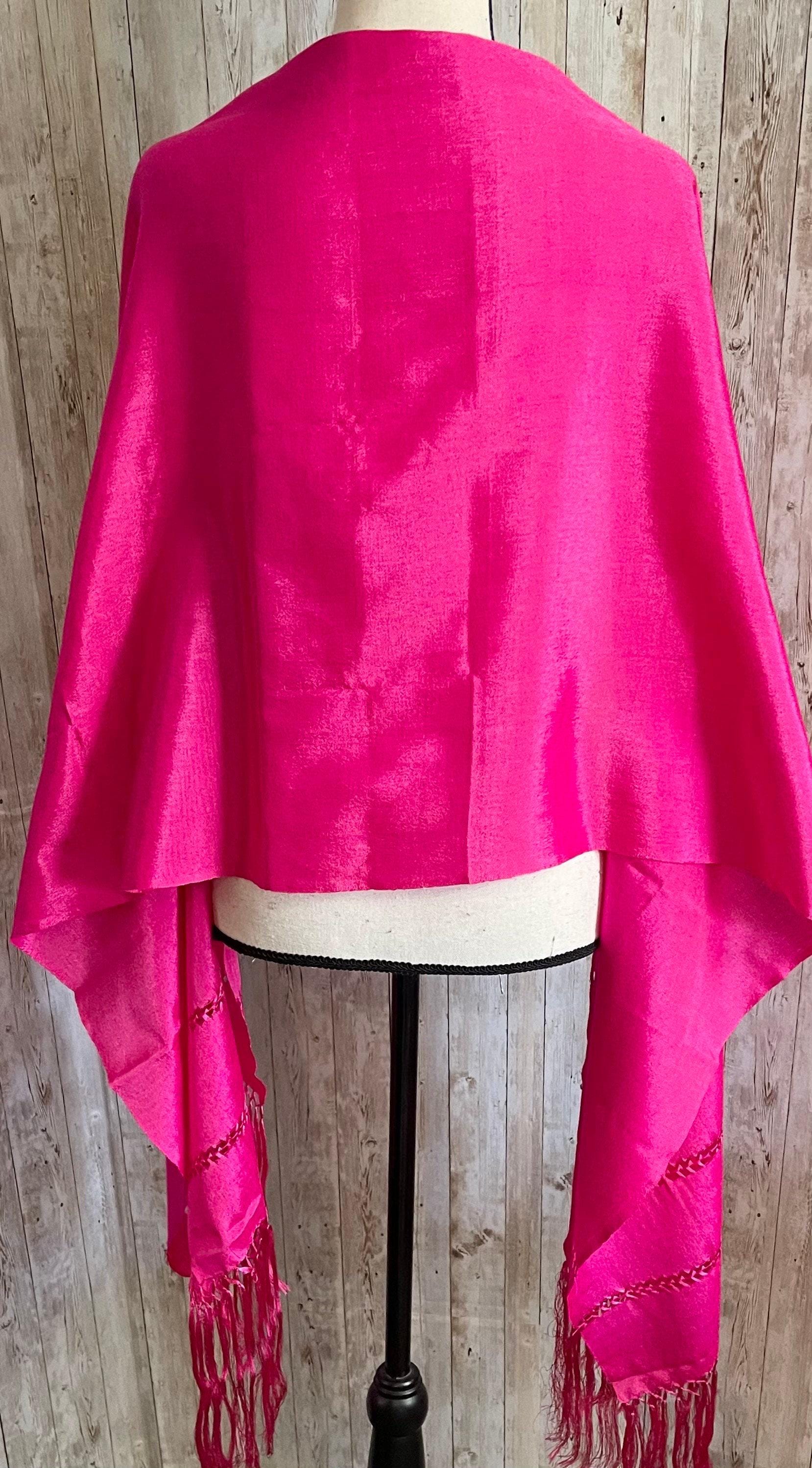 Authentic Mexican Silk Shawl Wrap Reboso Mexicano De Artiseda