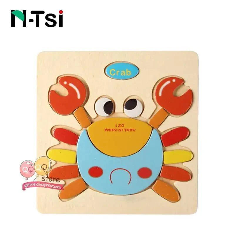 Baby Wooden Puzzle Toys for Toddlers Developing Educational Kids Toys For Children Game Cartoon Animal Gift 3 Years