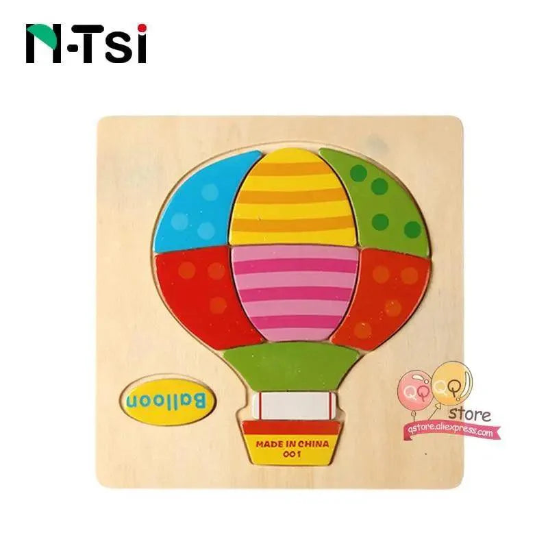 Baby Wooden Puzzle Toys for Toddlers Developing Educational Kids Toys For Children Game Cartoon Animal Gift 3 Years