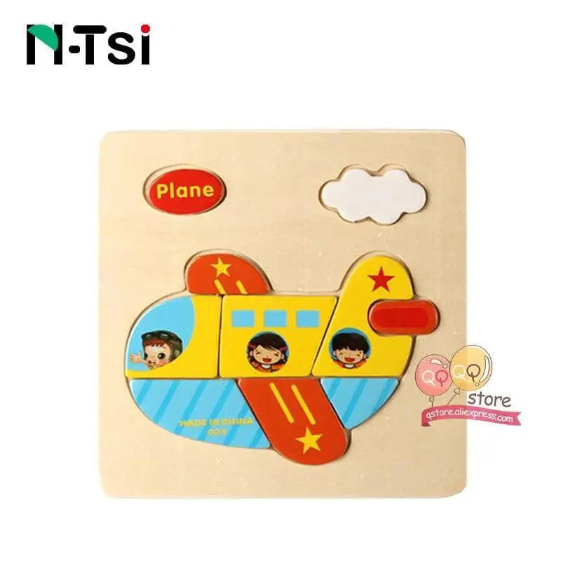 Baby Wooden Puzzle Toys for Toddlers Developing Educational Kids Toys For Children Game Cartoon Animal Gift 3 Years