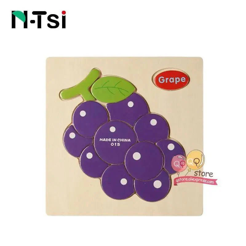 Baby Wooden Puzzle Toys for Toddlers Developing Educational Kids Toys For Children Game Cartoon Animal Gift 3 Years