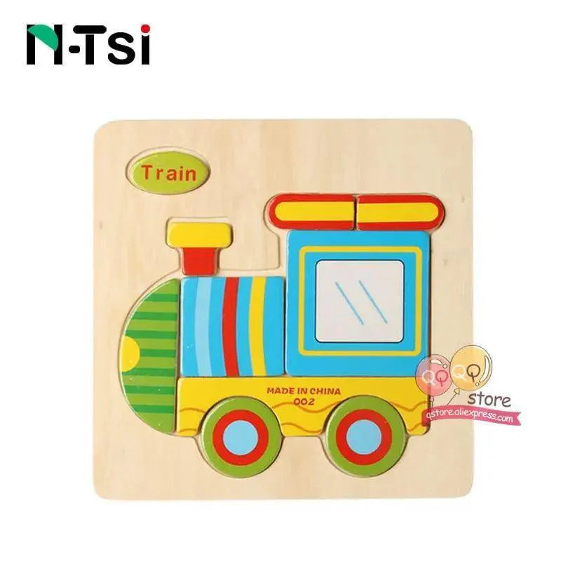 Baby Wooden Puzzle Toys for Toddlers Developing Educational Kids Toys For Children Game Cartoon Animal Gift 3 Years