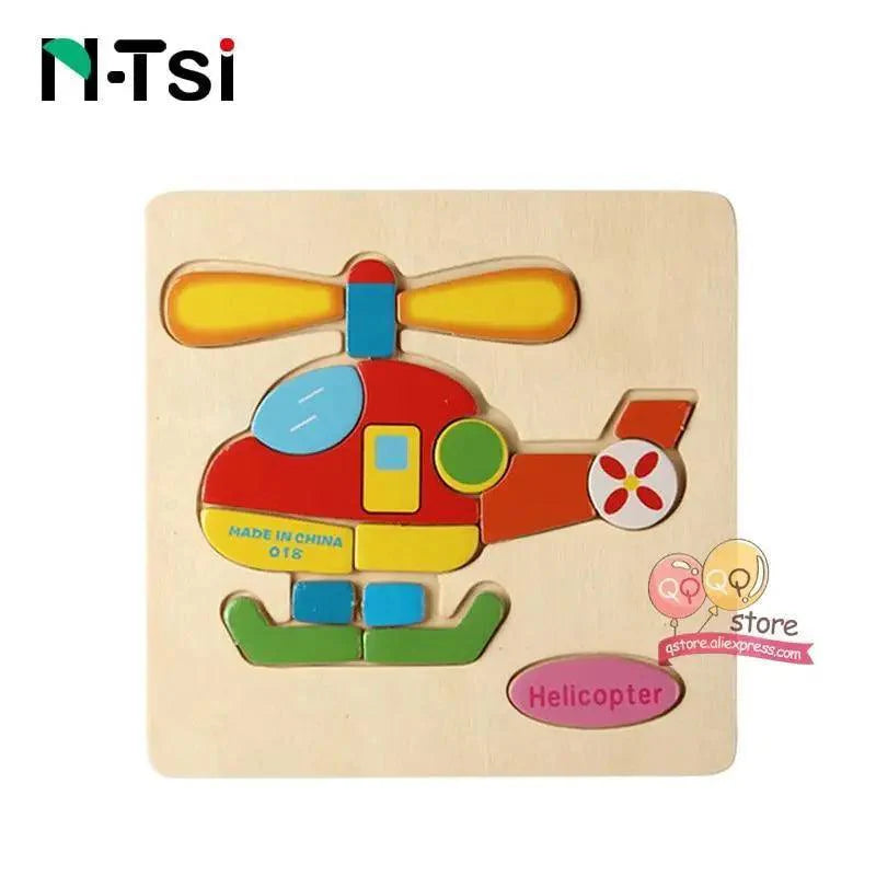 Baby Wooden Puzzle Toys for Toddlers Developing Educational Kids Toys For Children Game Cartoon Animal Gift 3 Years